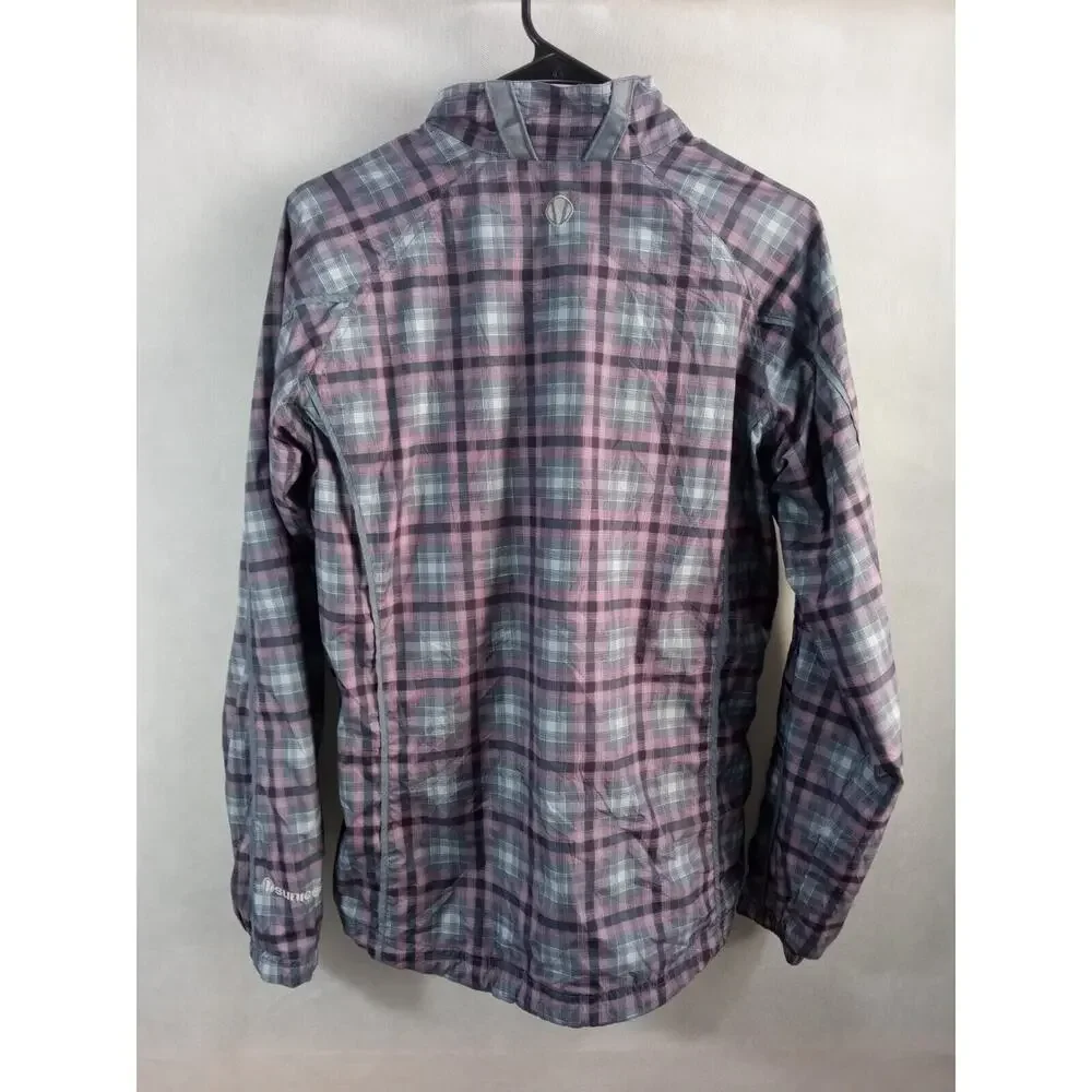 Sunice Weather Womens 1/4 Zip Pullover Windbreaker Pink Plaid Size Large